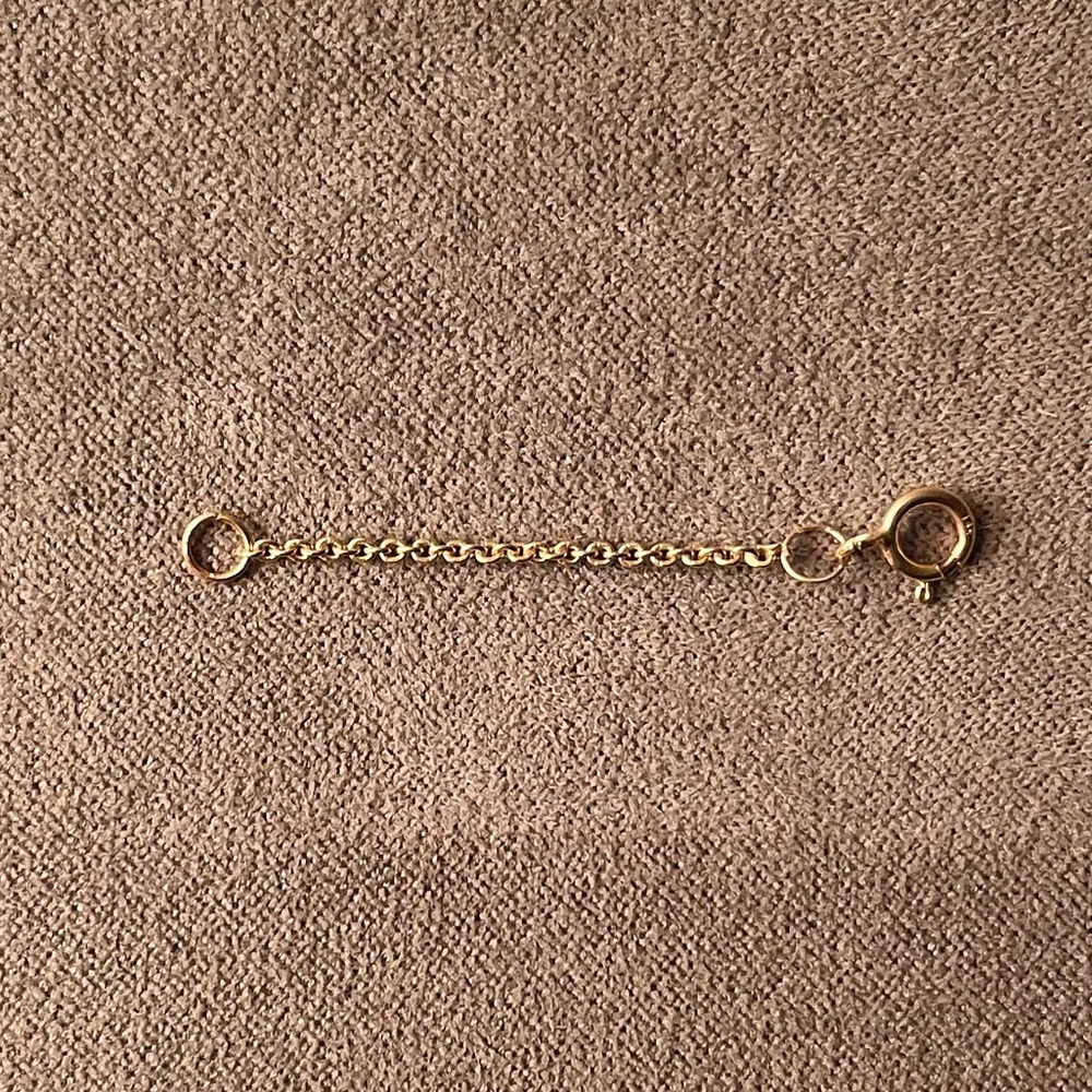 14k Solid Gold Necklace or Bracelet Extender — 1 inch